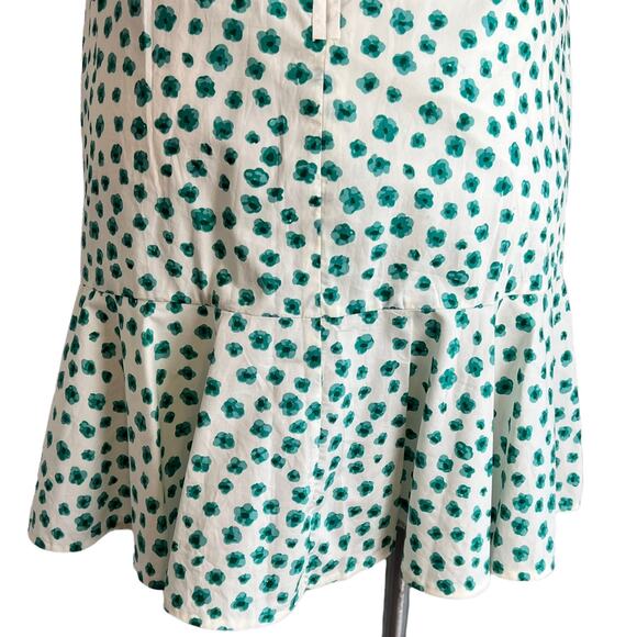 REBECCA TAYLOR Mini Dress Classic Emerald Daisy Floral Print Faux Wrap NEW - Picture 15 of 16